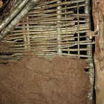 Lieska - vypletaná stena prikrytá blatom